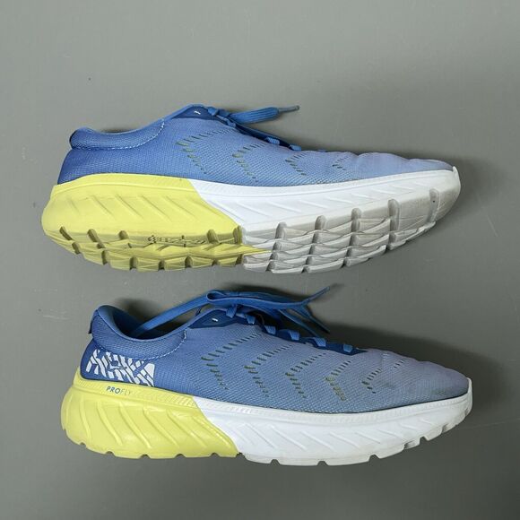 Hoka One One Pro Fly Mach 2 Womens Size US 8.5 Blue Yellow Sneakers Trainers - Picture 5 of 10